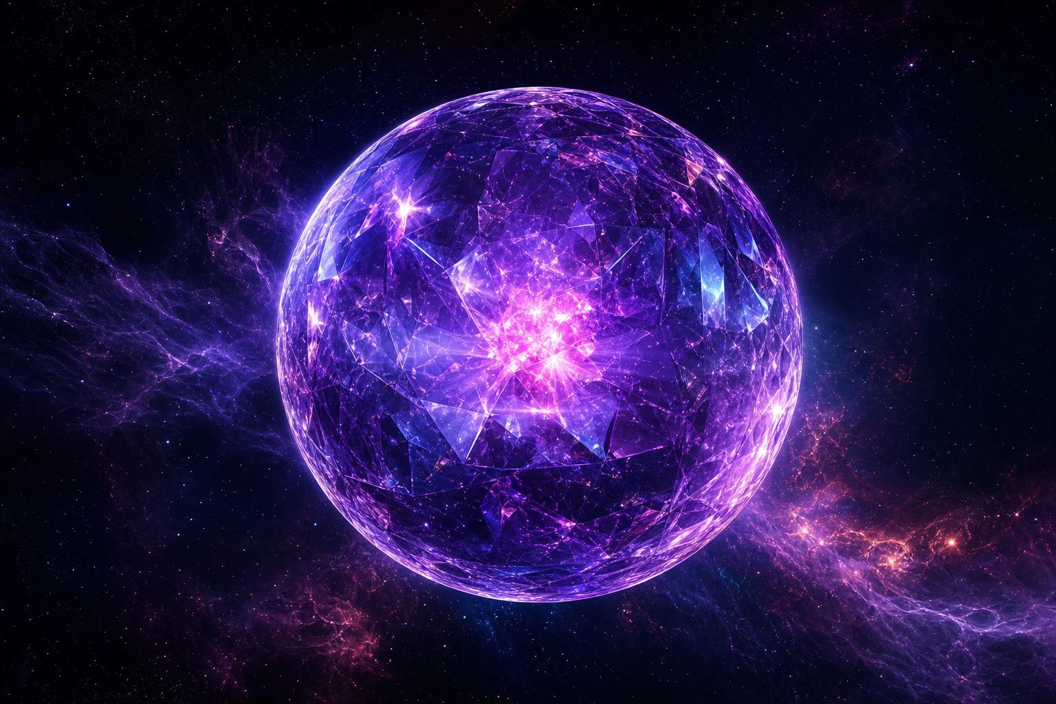 Violet crystalline orb, the ParleyAI flagship visual